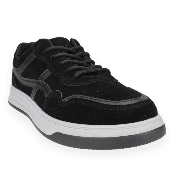 ZAPATILLAS HOMBRE NEW WALK CASUALES NEGRO RAYAS - 2