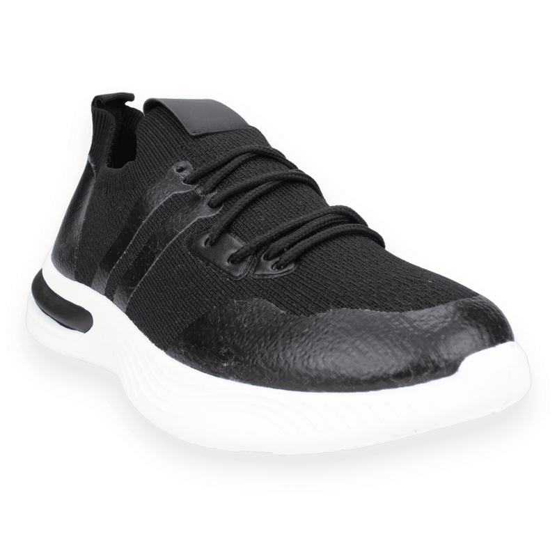 ZAPATILLAS HOMBRE NEW WALK URBANAS NEGRO RAYAS - 2