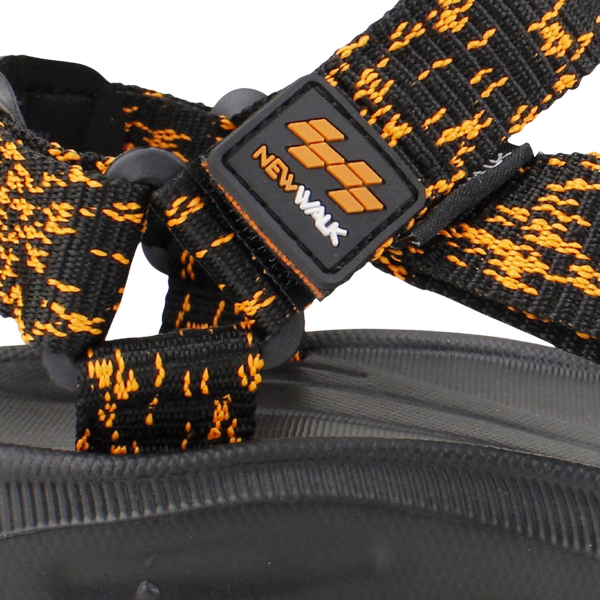 SANDALIAS MUJER NEW WALK NARANJO VELCRO RAYAS NARANJA - 4