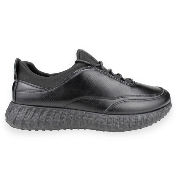 ZAPATILLAS HOMBRE NEW WALK CASUALES NEGRO ELEGANTE - 1