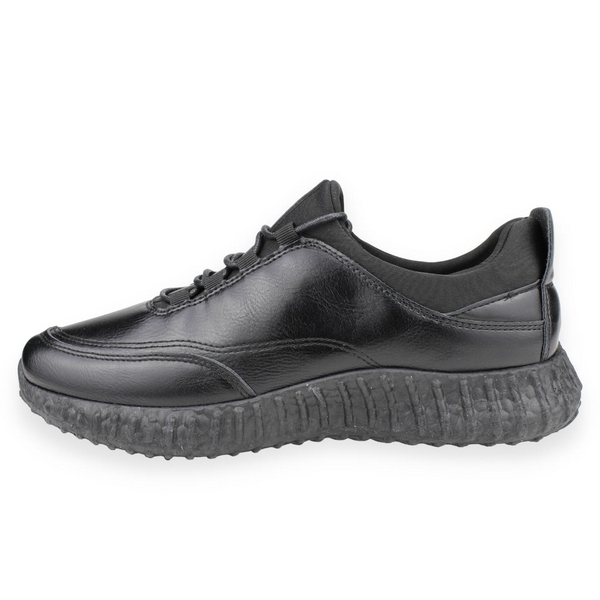 ZAPATILLAS HOMBRE NEW WALK CASUALES NEGRO ELEGANTE - 3