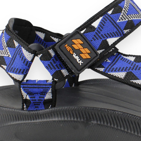 SANDALIAS HOMBRE NEW WALK AZUL ABIERTA VELCRO - 4