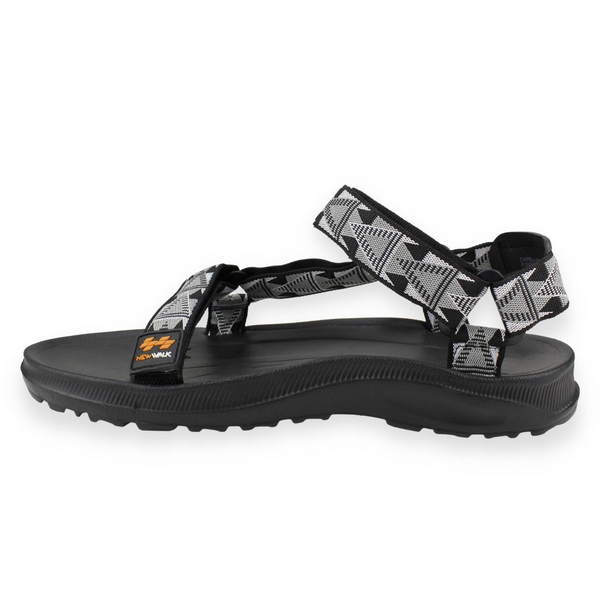 SANDALIAS HOMBRE NEW WALK GRIS ABIERTA VELCRO - 3
