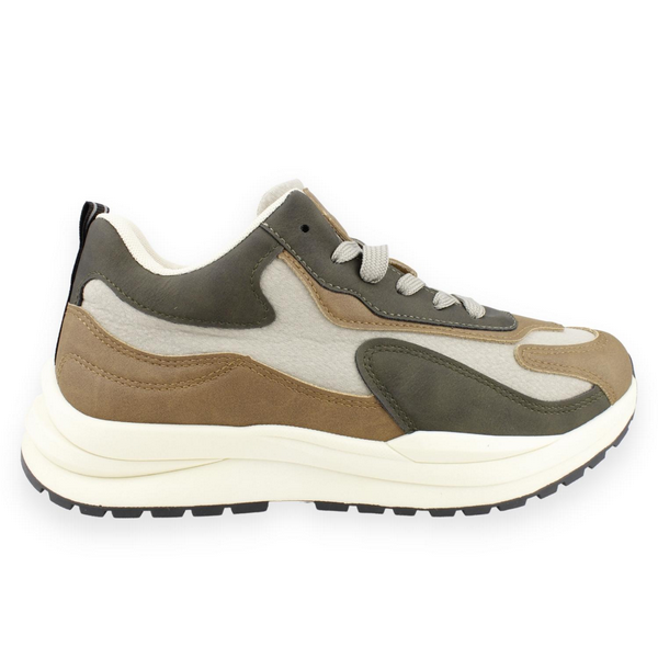ZAPATILLA NEW WALK BICOLOR BEIGE - 1