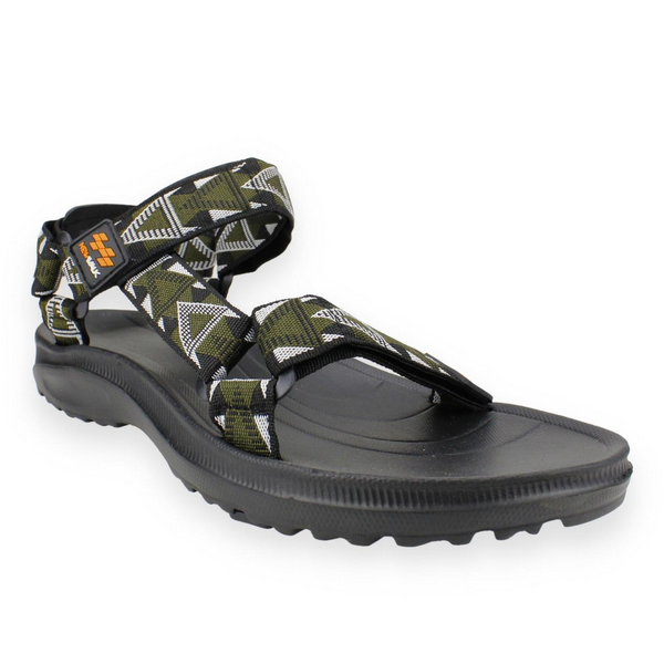 SANDALIAS HOMBRE NEW WALK VERDE ABIERTA VELCRO OLIVO - 2