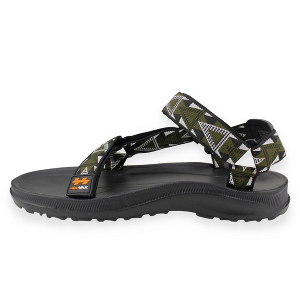 SANDALIAS HOMBRE NEW WALK VERDE ABIERTA VELCRO OLIVO - 3