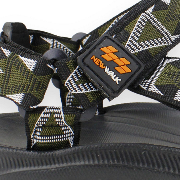 SANDALIAS HOMBRE NEW WALK VERDE ABIERTA VELCRO OLIVO - 4