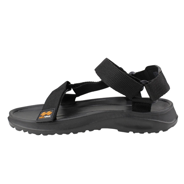 SANDALIA NEW WALK VELCRO ABIERTAS NEGRA - 3