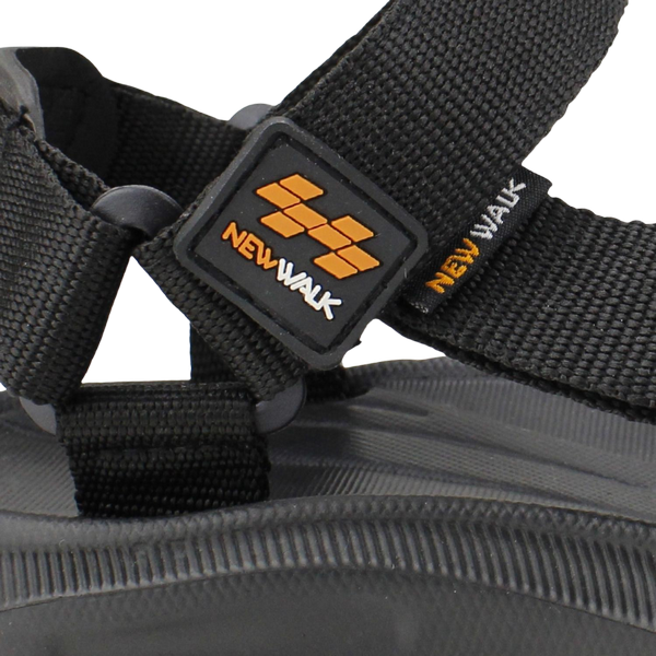 SANDALIA NEW WALK VELCRO ABIERTAS NEGRA - 4