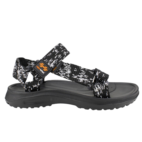 SANDALIAS MUJER NEW WALK BLANCO VELCRO RAYAS - 1