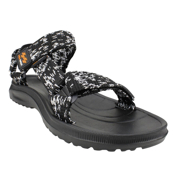 SANDALIAS MUJER NEW WALK BLANCO VELCRO RAYAS - 2