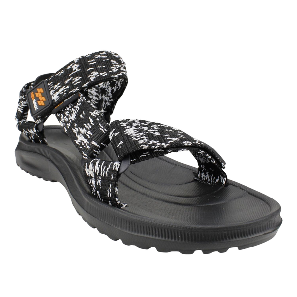 SANDALIAS MUJER NEW WALK BLANCO VELCRO RAYAS - 2