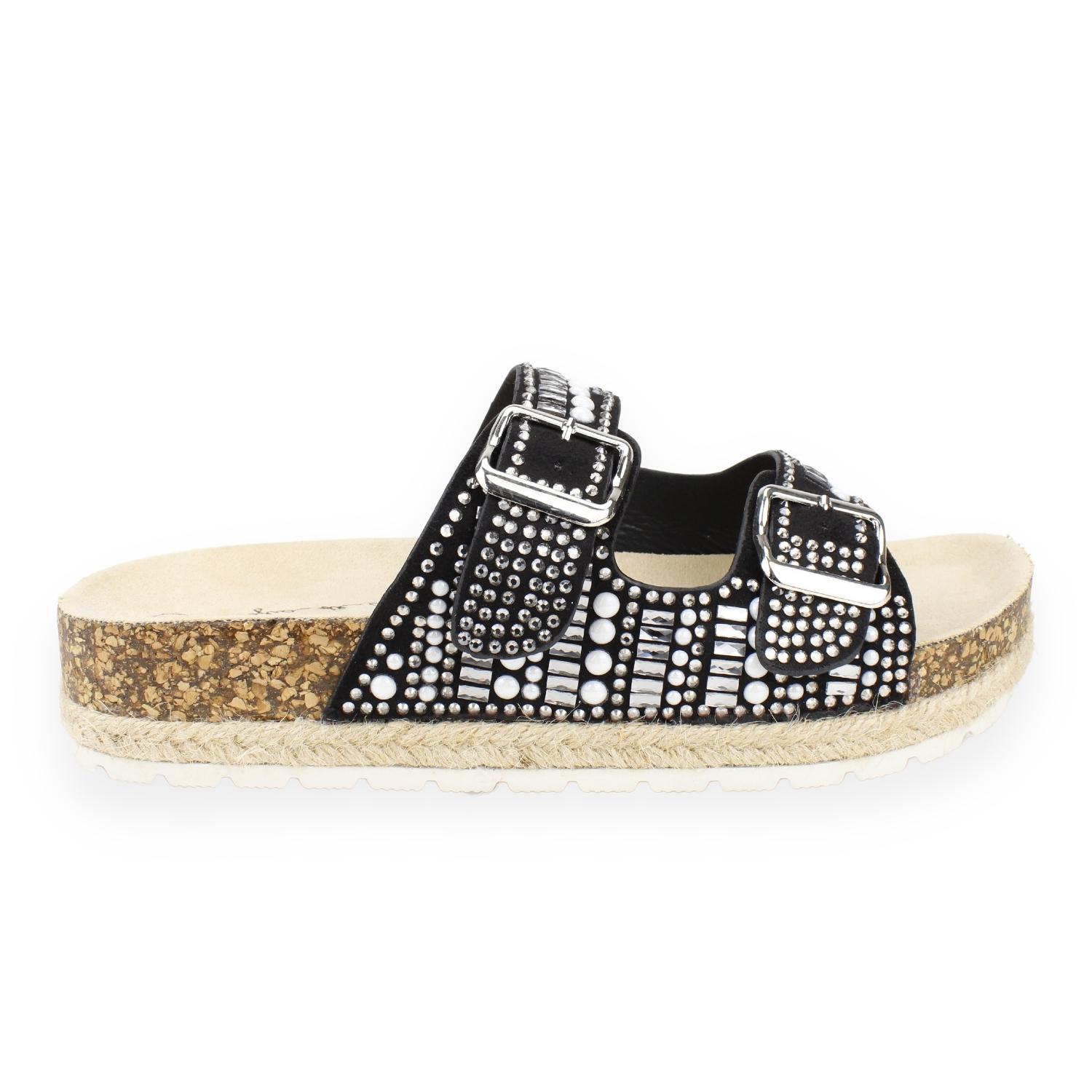 SANDALIAS MUJER AGUA DE COCO NEGRO PETUNIA - 1