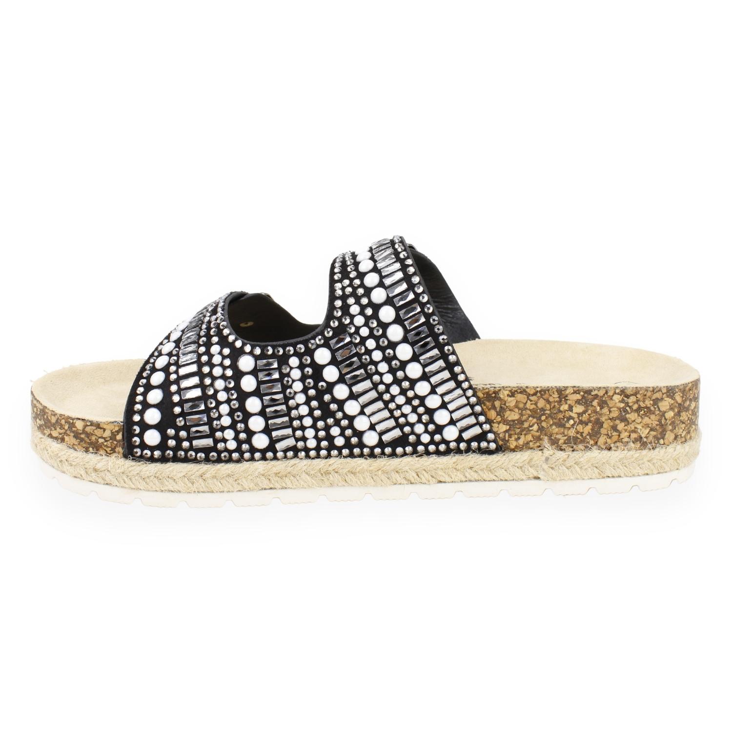 SANDALIAS MUJER AGUA DE COCO NEGRO PETUNIA - 3