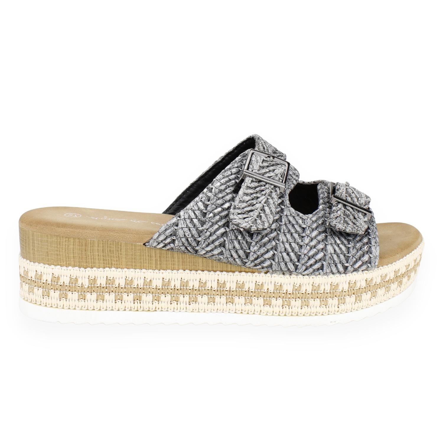 SANDALIAS MUJER AGUA DE COCO NEGRO LAVANDA - 1