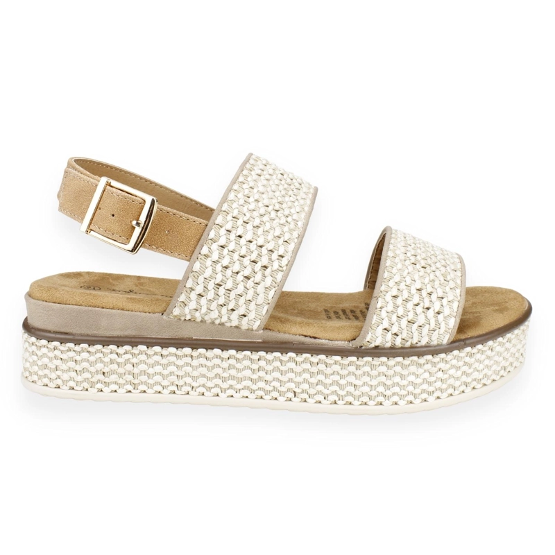 SANDALIAS MUJER AGUA DE COCO TAUPE CALÉNDULA - 1