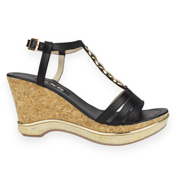 SANDALIAS MUJER EXS CUERO IRIS NEGRA - 1