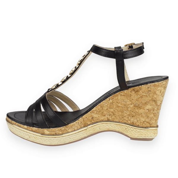 SANDALIAS MUJER EXS CUERO IRIS NEGRA - 3
