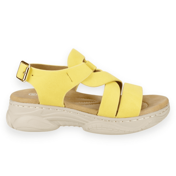 SANDALIA NAT GEO KIDS TRENZA AMARILLA - 1