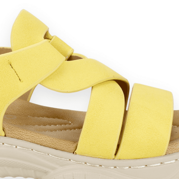 SANDALIA NAT GEO KIDS TRENZA AMARILLA - 4