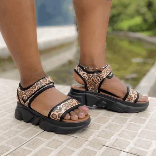 SANDALIAS MUJER AGUA DE COCO PRINT BLACK - 2
