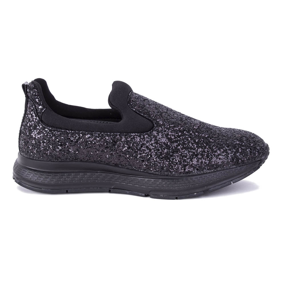 ZAPATILLAS MUJER AGUA DE COCO URBANAS NEGRO GLITTER