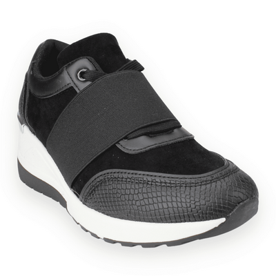 ZAPATILLAS MUJER NEW WALK URBANAS NEGRO ELÁSTICO - 2