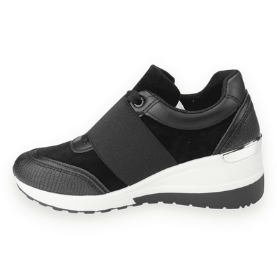 ZAPATILLAS MUJER NEW WALK URBANAS NEGRO ELÁSTICO - 3