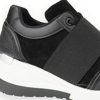 ZAPATILLAS MUJER NEW WALK URBANAS NEGRO ELÁSTICO - 4