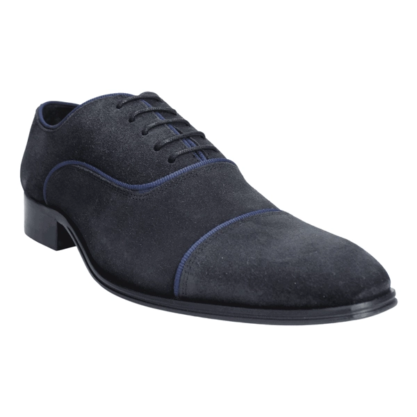 ZAPATO VERSACE 1969 FORMAL GAMUZA AZUL MARINO - 2