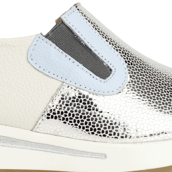 ZAPATILLAS SLIP ON MUJER EXS URBANAS PLATEADO CUERO - 4