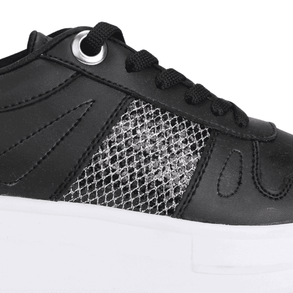 ZAPATILLAS MUJER KANNA & CO URBANAS NEGRO SHINE PLATAFORMA - 4