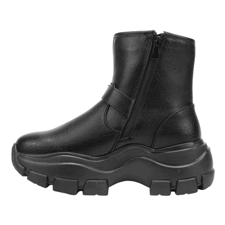 BOTÍN NEGRO NEW WALK BROCHES CASUAL - 3