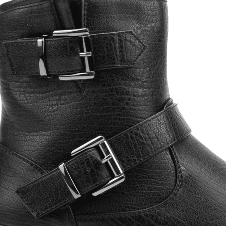 BOTÍN NEGRO NEW WALK BROCHES CASUAL - 4