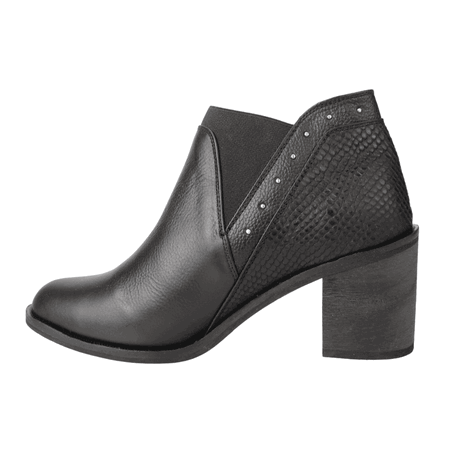 BOTÍN CUERO NEGRO EXS SLIP ON CASUAL - 3