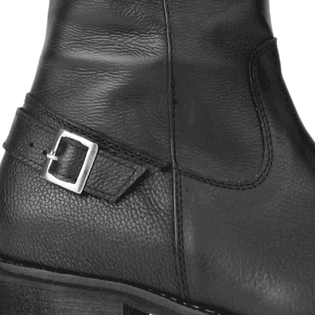 BOTAS MUJER EXS CUERO NEGRO LARGA - 4