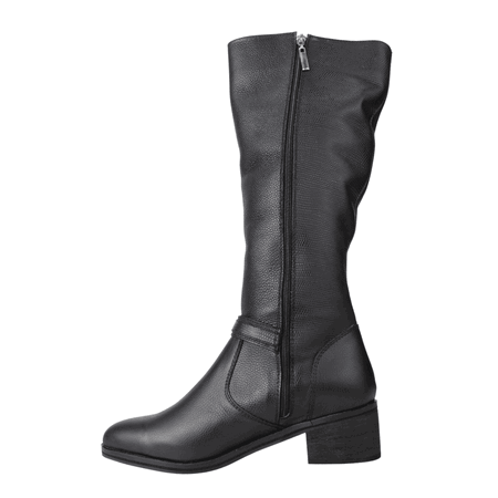 BOTAS MUJER EXS CUERO NEGRO BROCHE - 3