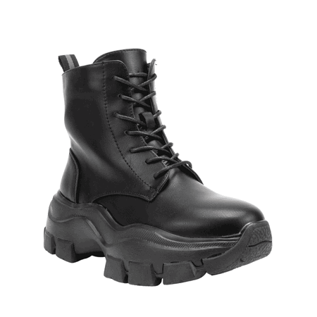BOTÍN NEGRO NEW WALK MILI CASUAL - 2