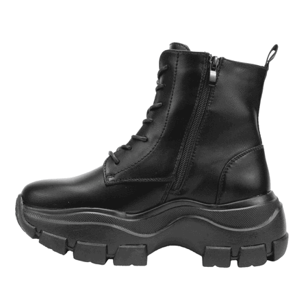 BOTÍN NEGRO NEW WALK MILI CASUAL - 3