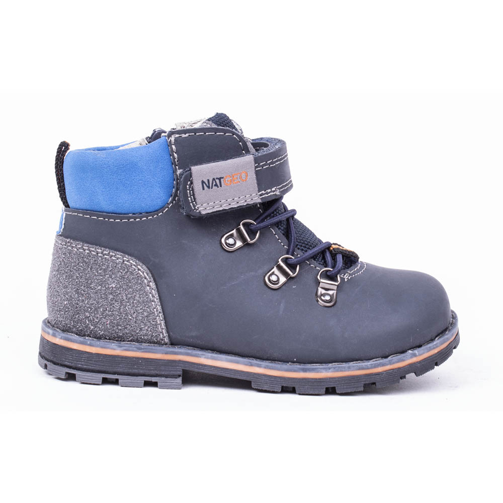 BOTÍN CUERO AZUL NAT GEO KIDS NAVY CASUAL - 1