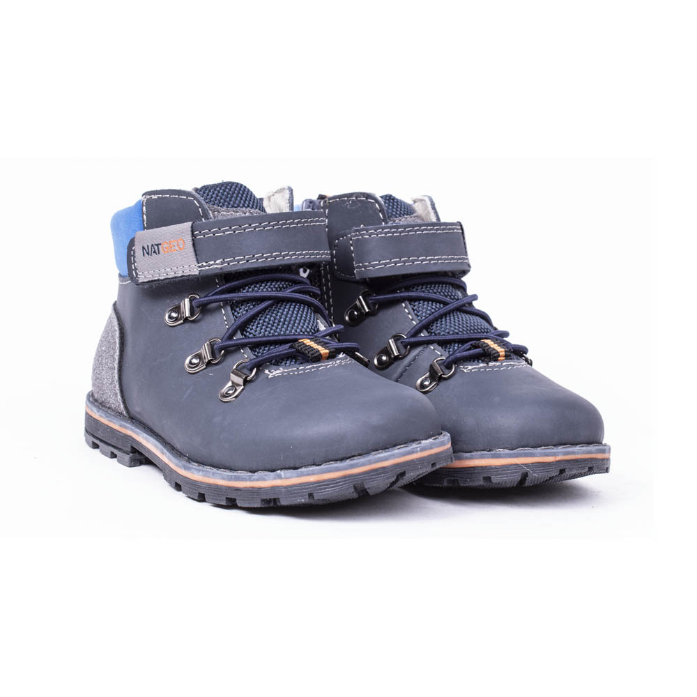 BOTÍN CUERO AZUL NAT GEO KIDS NAVY CASUAL - 4