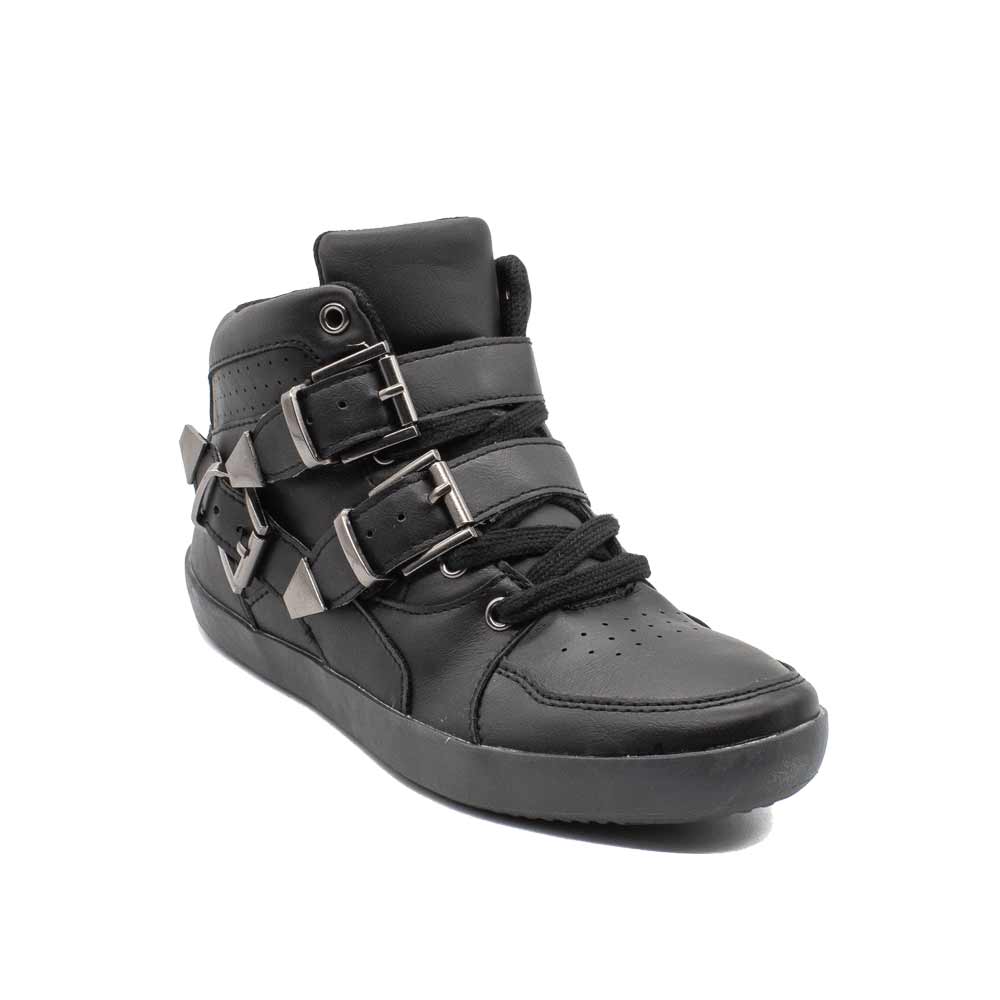 BOTÍN NEGRO NEW WALK HEBILLAS CASUAL - 3