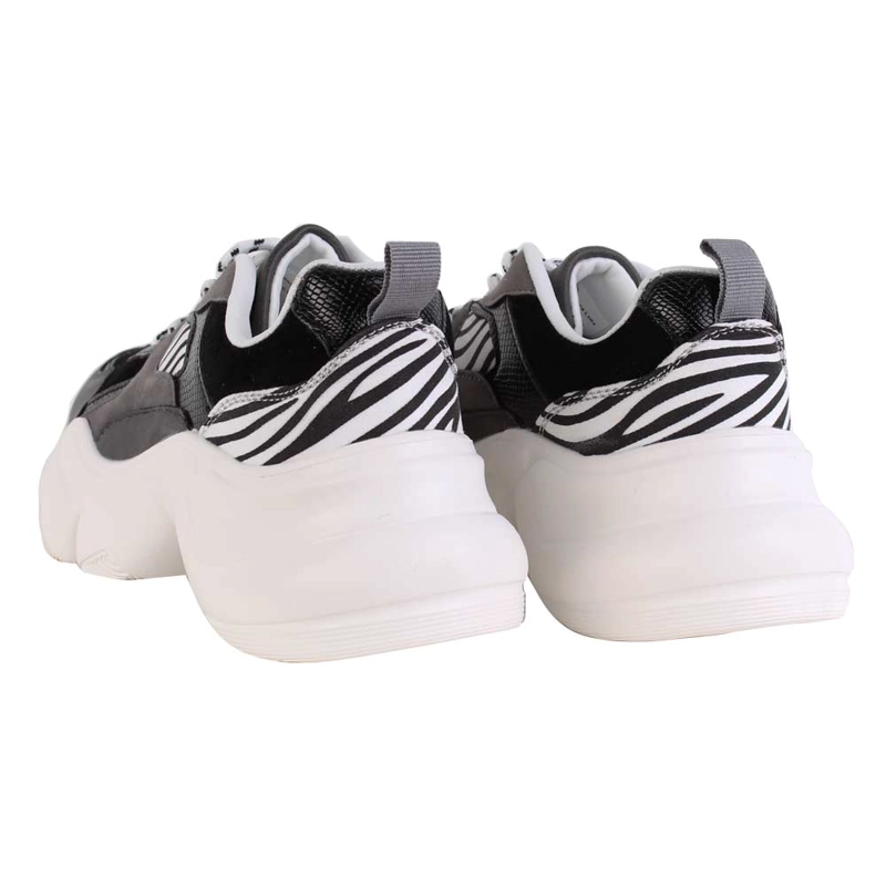 ZAPATILLAS MUJER NEW WALK URBANAS NEGRO CEBRA BLACK - 4
