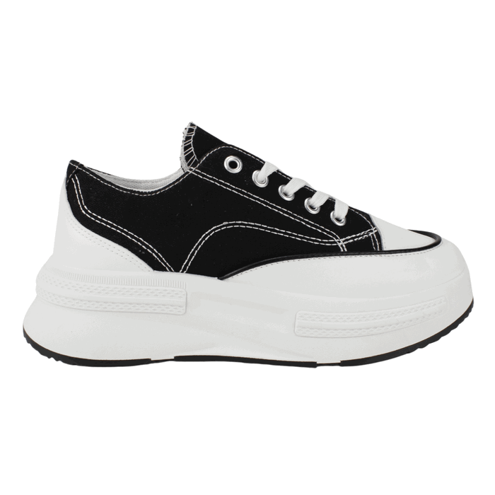 ZAPATILLAS MUJER AGUA DE COCO URBANAS NEGRO LONA ALBA - 1