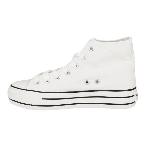 ZAPATILLAS MUJER NEW WALK URBANAS BLANCO LONA PLATAFORMA - 3