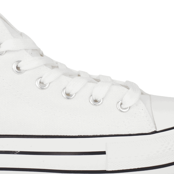 ZAPATILLAS MUJER NEW WALK URBANAS BLANCO LONA PLATAFORMA - 4