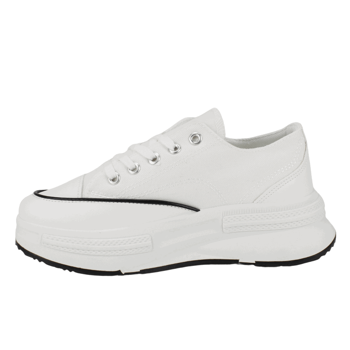 ZAPATILLAS MUJER AGUA DE COCO URBANAS BLANCO LONA ALBA - 4