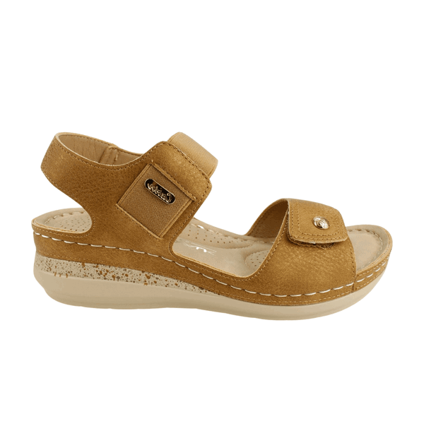 SANDALIAS MUJER NEW WALK CAMEL LISA CONFORT - 1