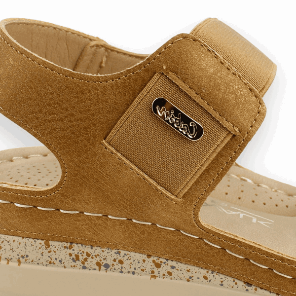 SANDALIAS MUJER NEW WALK CAMEL LISA CONFORT - 4