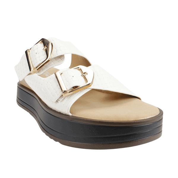 SANDALIA NEW WALK DOBLE CORREA BLANCA - 2